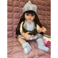 Лялька реборн реалістична Real Doll, пляшечка, памперс, 55 см, в коробці