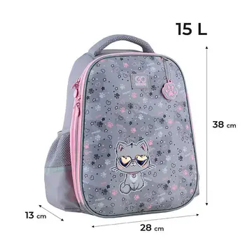 Рюкзак школьный GoPack Education GO24-165M-3 Meow с ортопедической спинкой полукаркасный