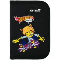 Пенал для хпопчика без наповнення Kite Hot Wheels Skate HW25-622-2, 1 відділення, 2 відворота