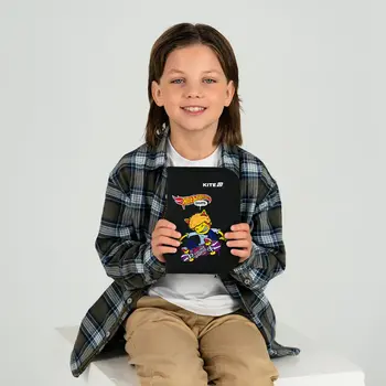Пенал для мальчика без наполнения Kite Hot Wheels Skate HW25-622-2, 1 отделение, 2 отворота
