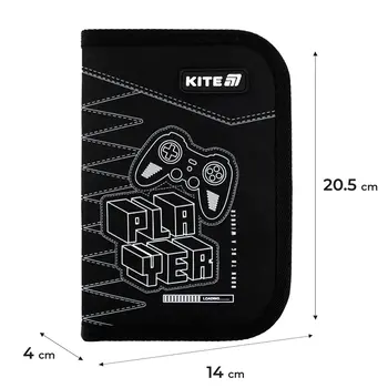 Пенал з наповненням Kite Player K25-622H-6 1 відділення 2 відвороти