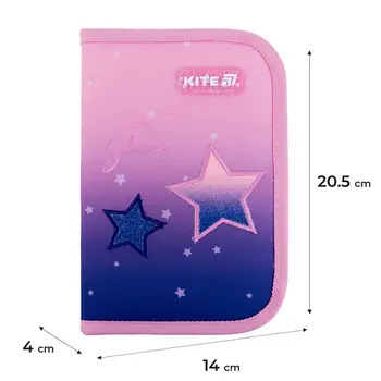 Пенал з наповненням Kite Sparkling K25-622H-1 1 відділення 2 відвороти