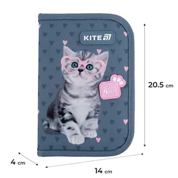 Пенал с наполнением Kite Studio Pets SP25-622H-1