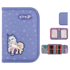 Пенал наповнений з олівцями 1 відділення 2 отвороти Kite Studio Pets LP25-622H
