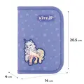 Пенал наповнений з олівцями 1 відділення 2 отвороти Kite Studio Pets LP25-622H