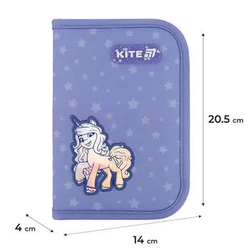 Пенал наповнений з олівцями 1 відділення 2 отвороти Kite Studio Pets LP25-622H