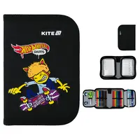 Пенал с карандашами 1отделение 2 отворота Kite HW25-622H-2 Hot Wheels Skate