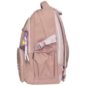 Рюкзак школьный подростковый молодежный SAFARI 25-258M-2 с брелком светло-розовый