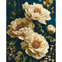 Картина по номерам Бархатные пионы Оригами LW 3064 40x50 см