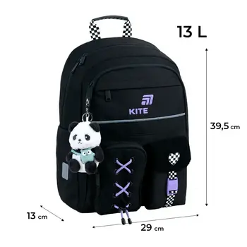 Рюкзак Kite Education Panda Love K26-584M-2 школьный качественный
