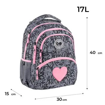 Рюкзак школьный GoPack Education Fluffy Heart GO26-175M-4