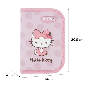 Пенал без наполнения Kite Hello Kitty HK26-621-1, 1 відділення, 1 відворот